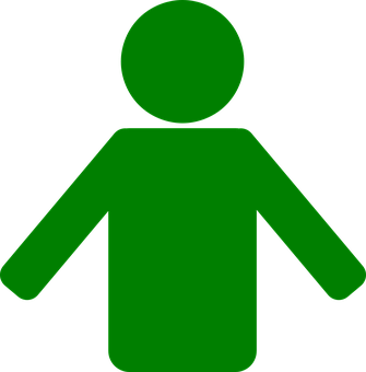 Green Stick Figure Icon PNG