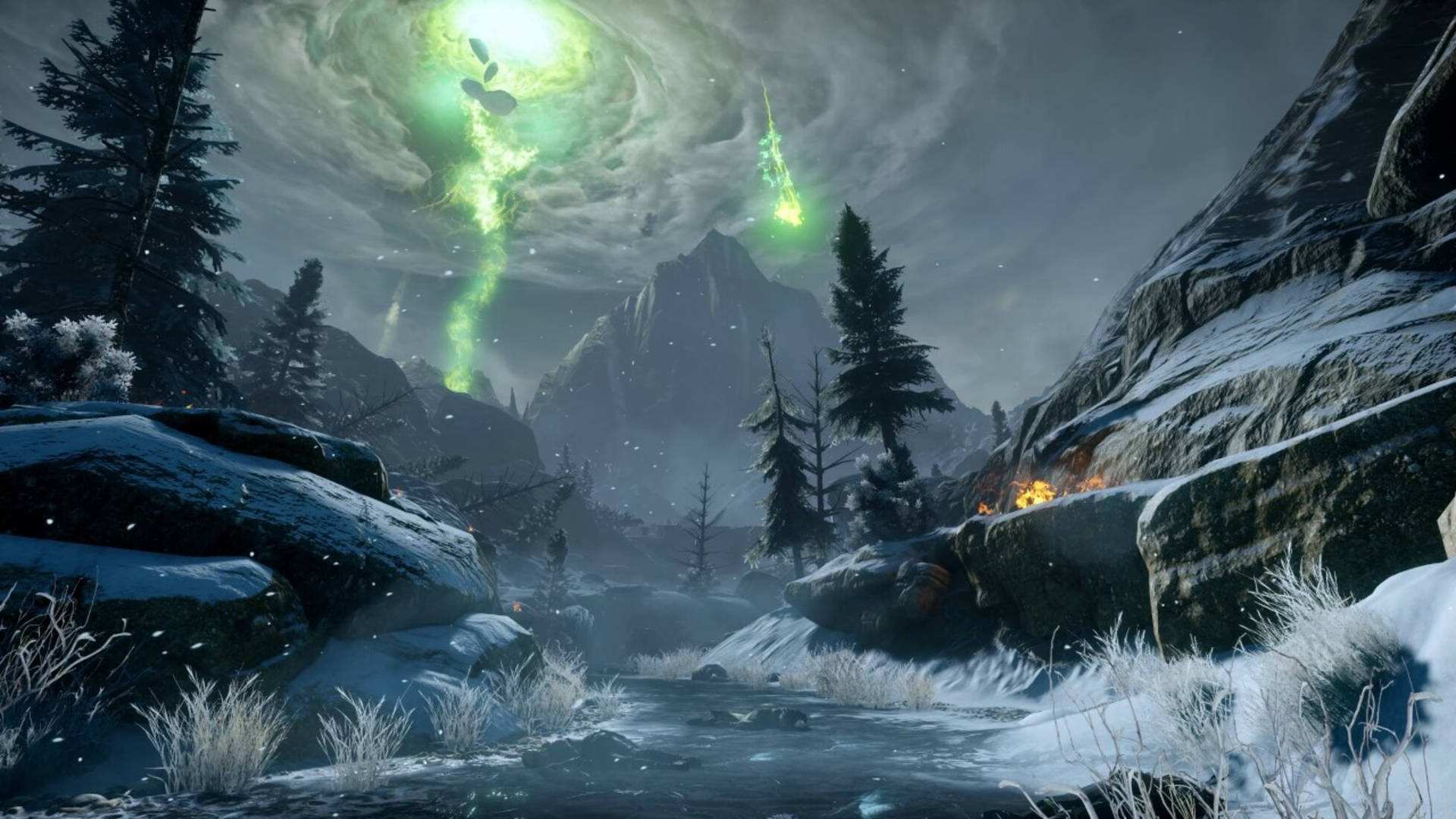Green Storm Dragon Age Inquisition Wallpaper