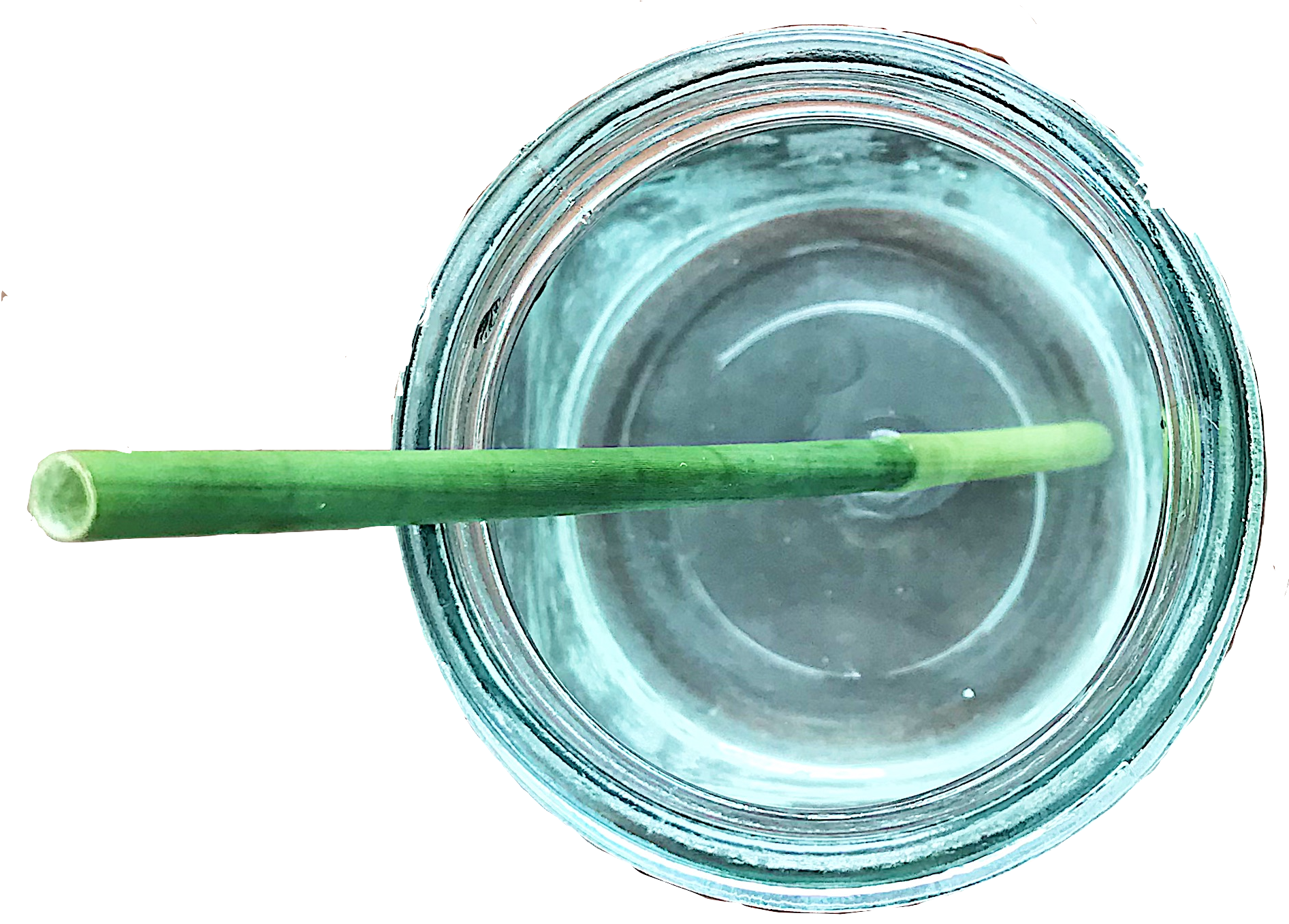 Green Strawin Glass PNG