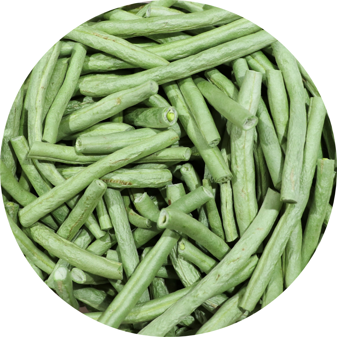 Green String Beans Circle View PNG