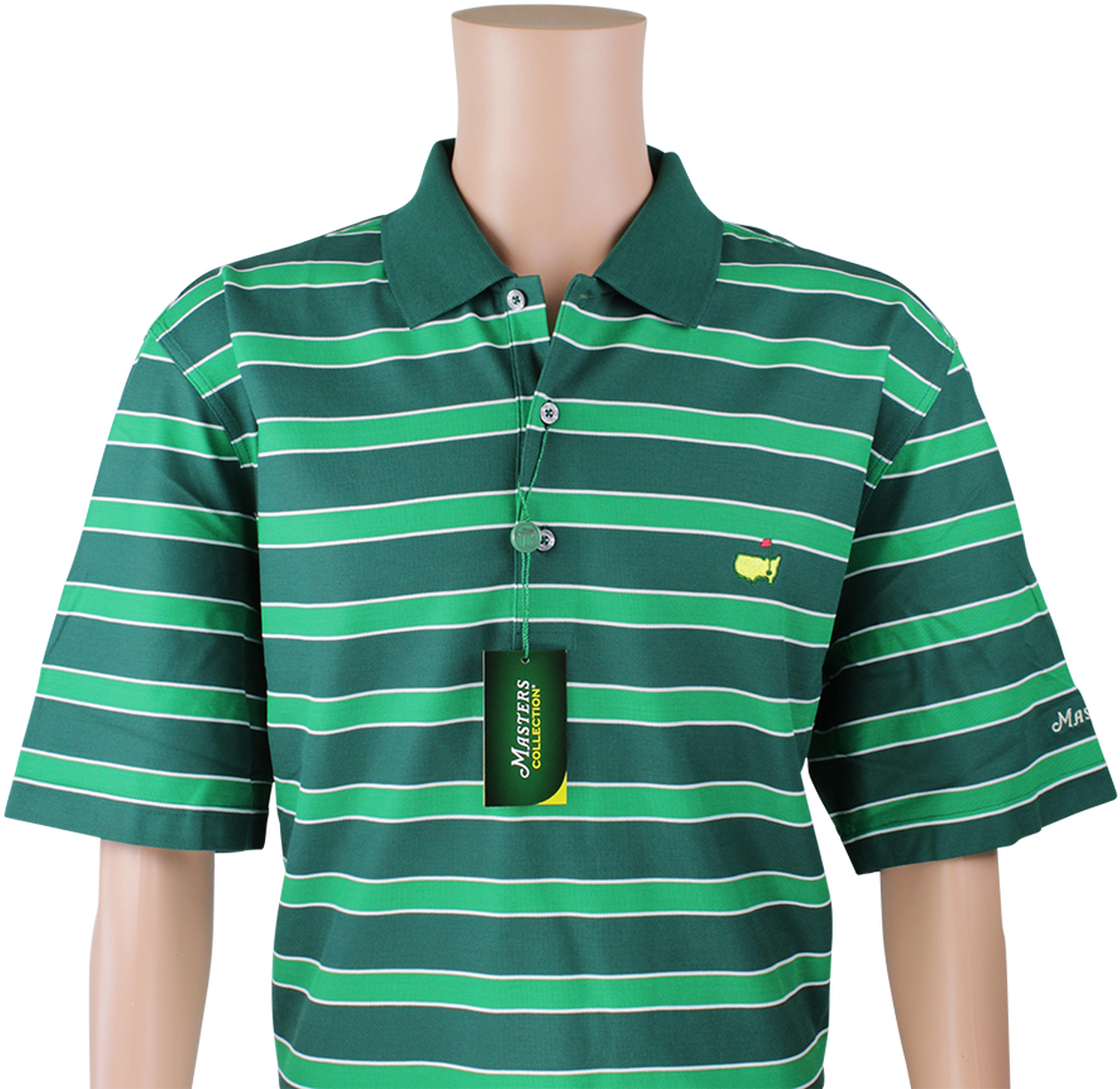 Green Striped Polo Shirt Mannequin PNG