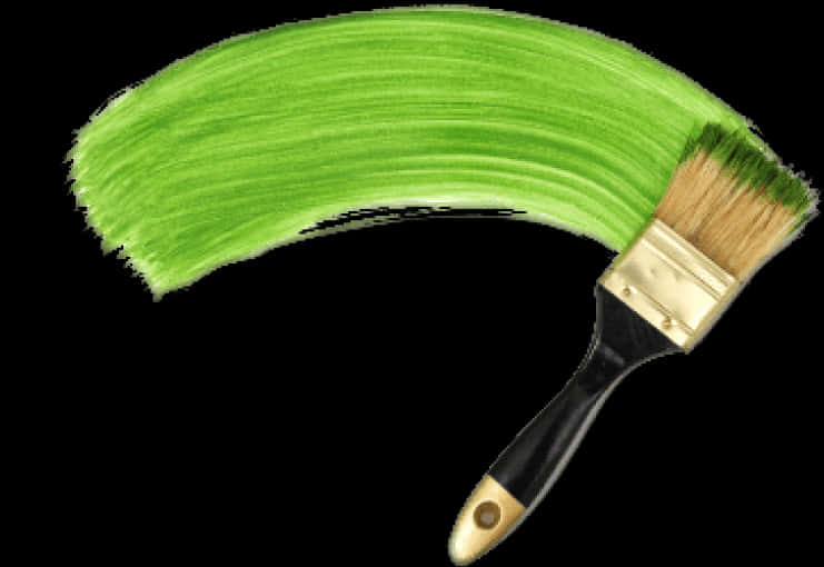 Green Stroke Paintbrush PNG