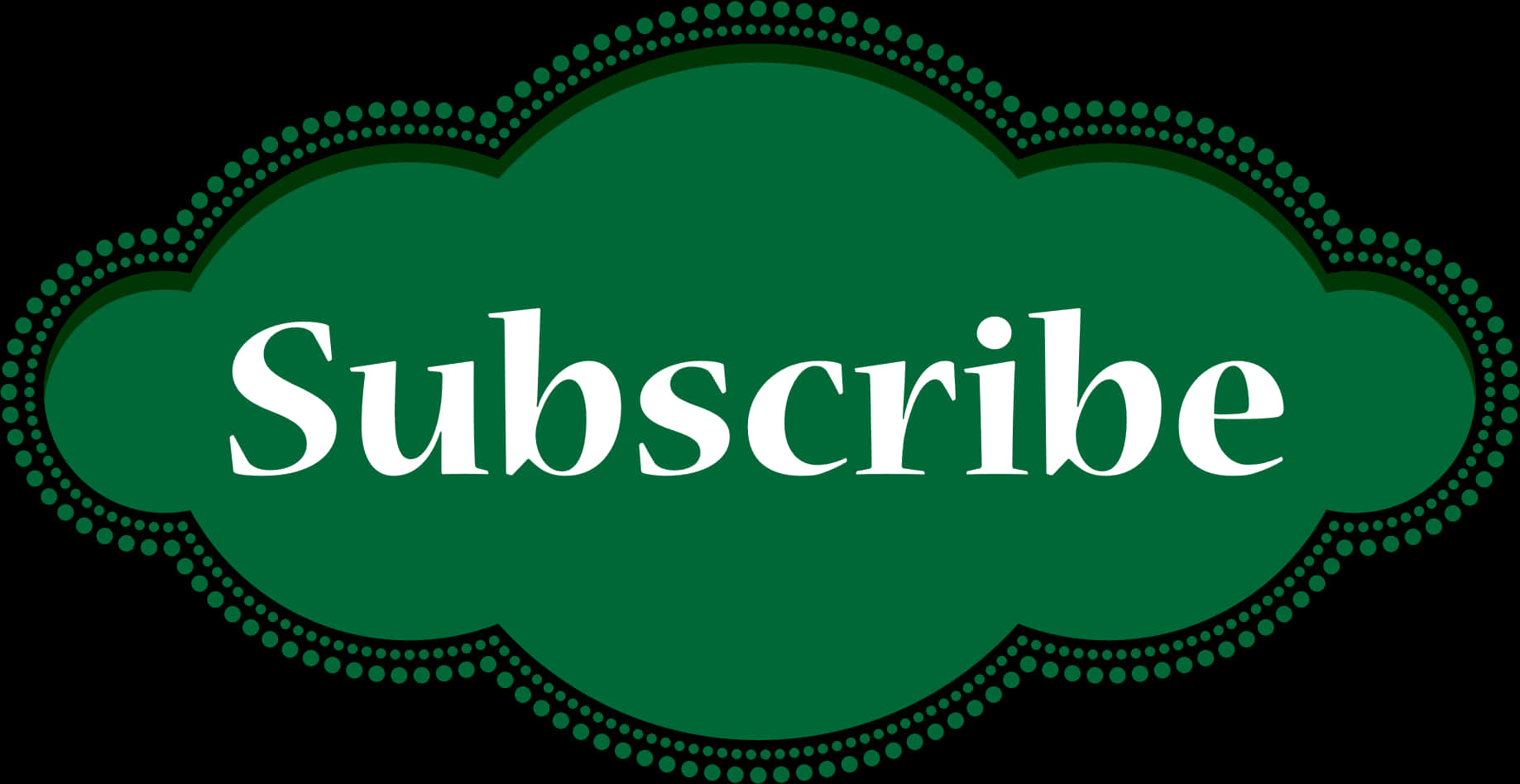 Green Subscribe Button Graphic PNG