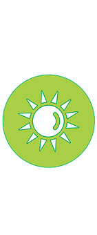 Green Sun Moon Icon PNG