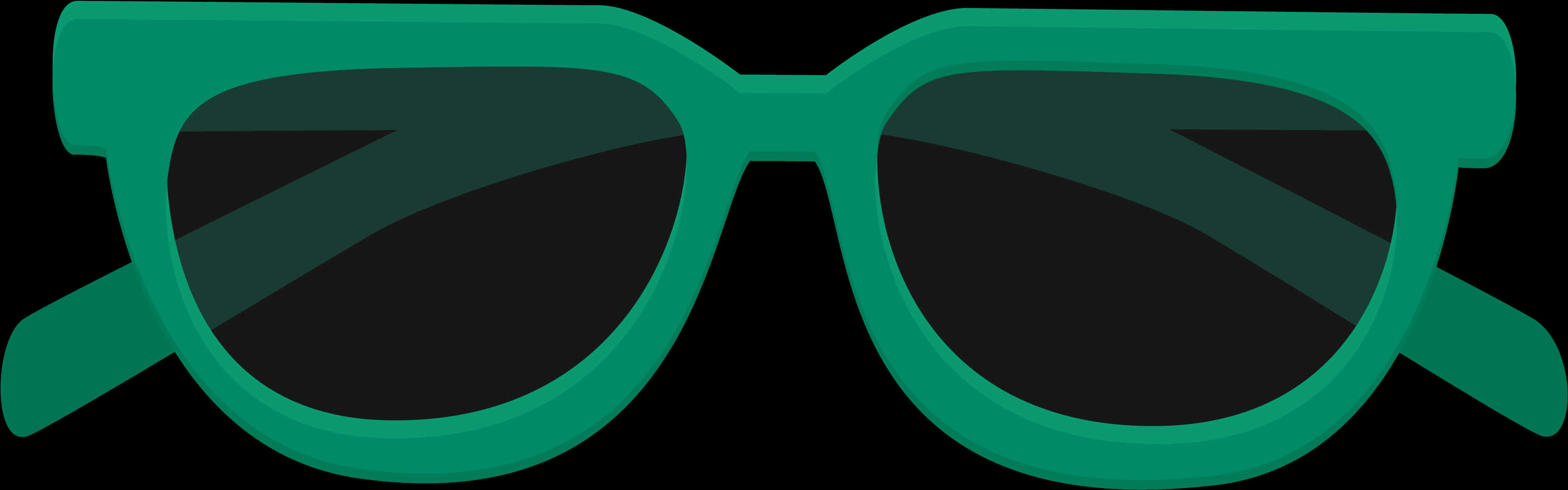 Green Sunglasses Vector Illustration PNG