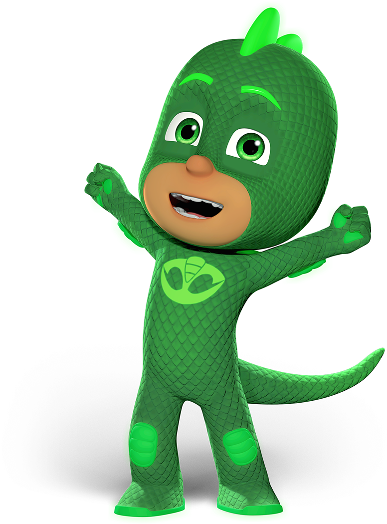 Green Superhero Character Animation PNG
