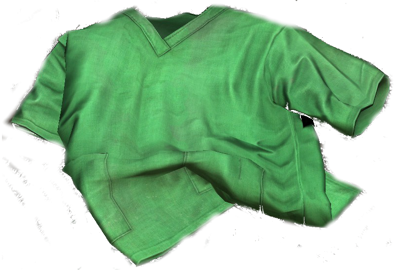 Green Surgical Scrub Top PNG