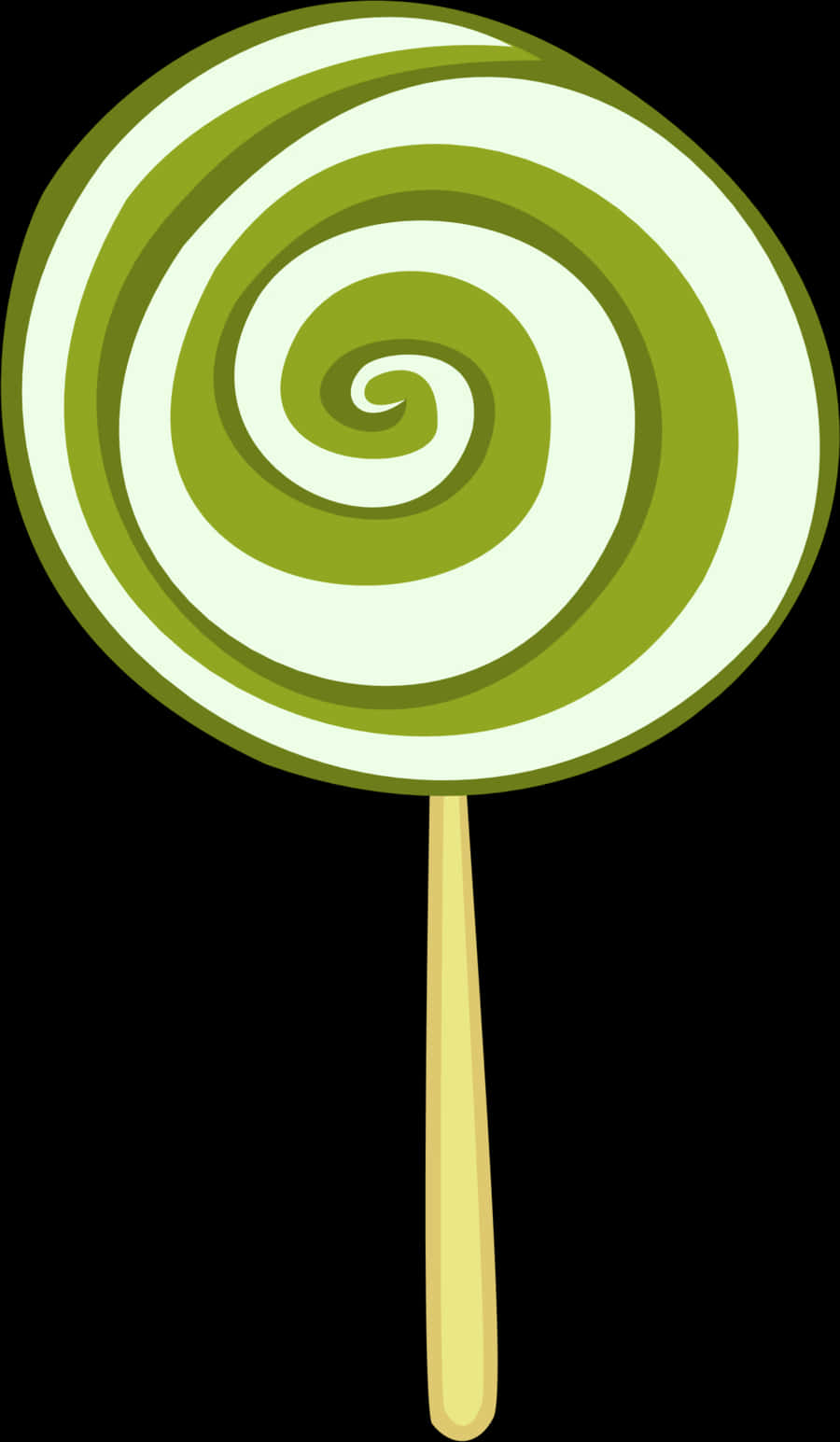 Green Swirl Lollipop PNG