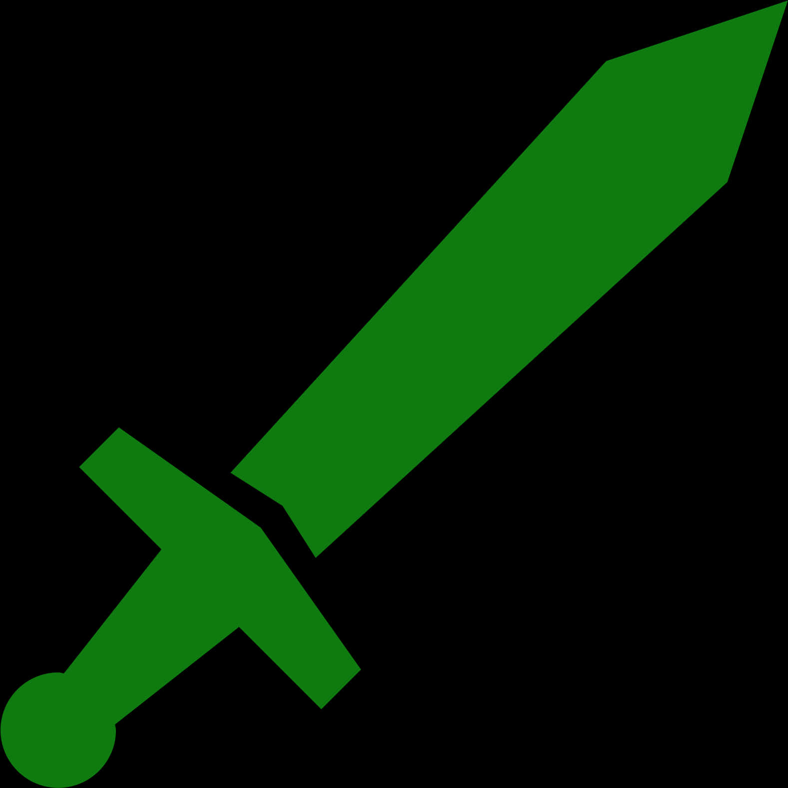 Green Sword Icon PNG