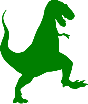 Green T Rex Silhouette PNG