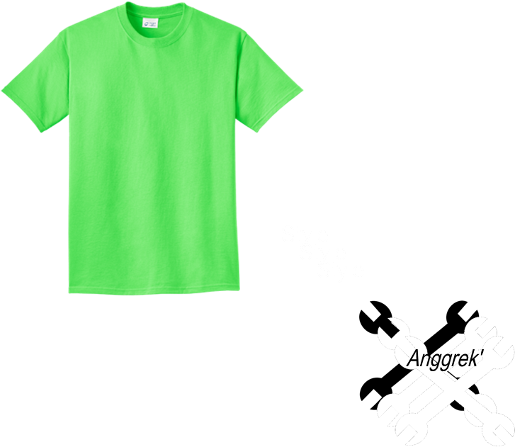 Green T Shirt Templatewith Graphic Elements PNG