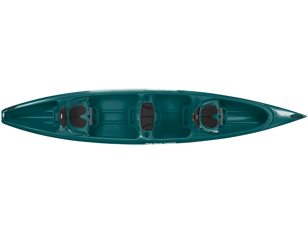 Green Tandem Kayak Top View PNG