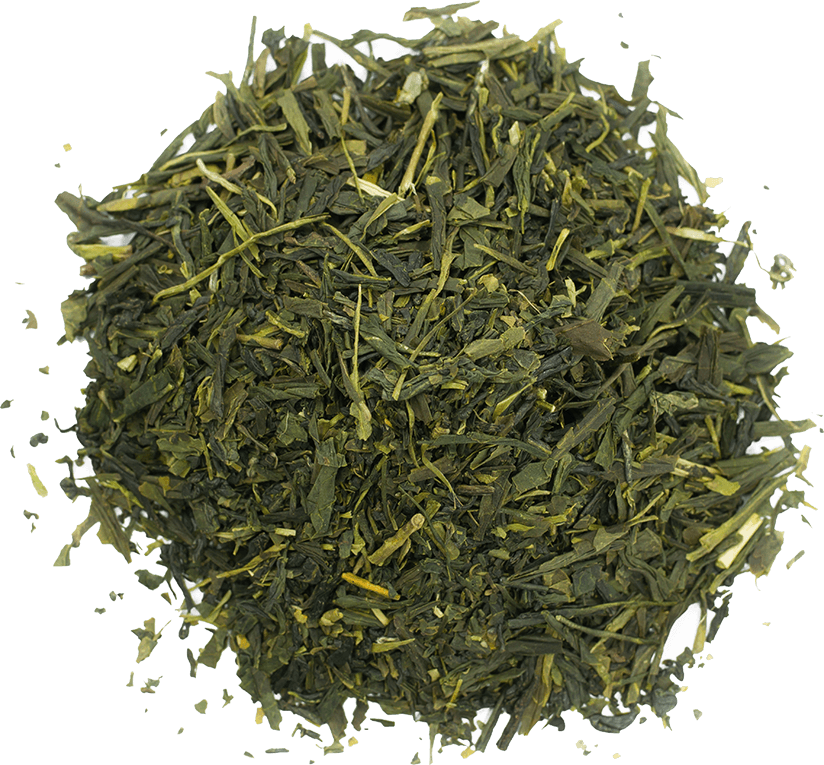 Green Tea Leaves Top View PNG