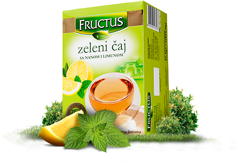 Green Tea Lemon Peppermint Product Packaging PNG
