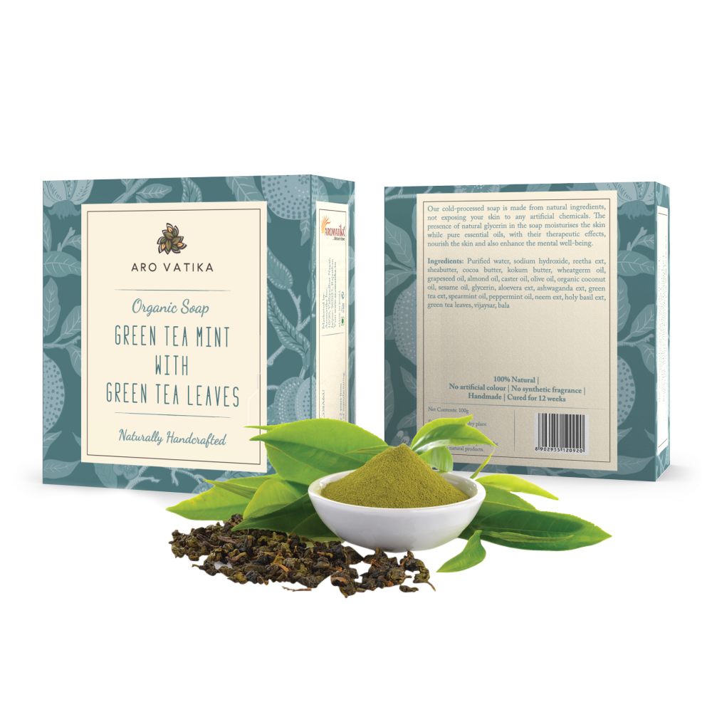 Green Tea Mint Soap Packaging PNG