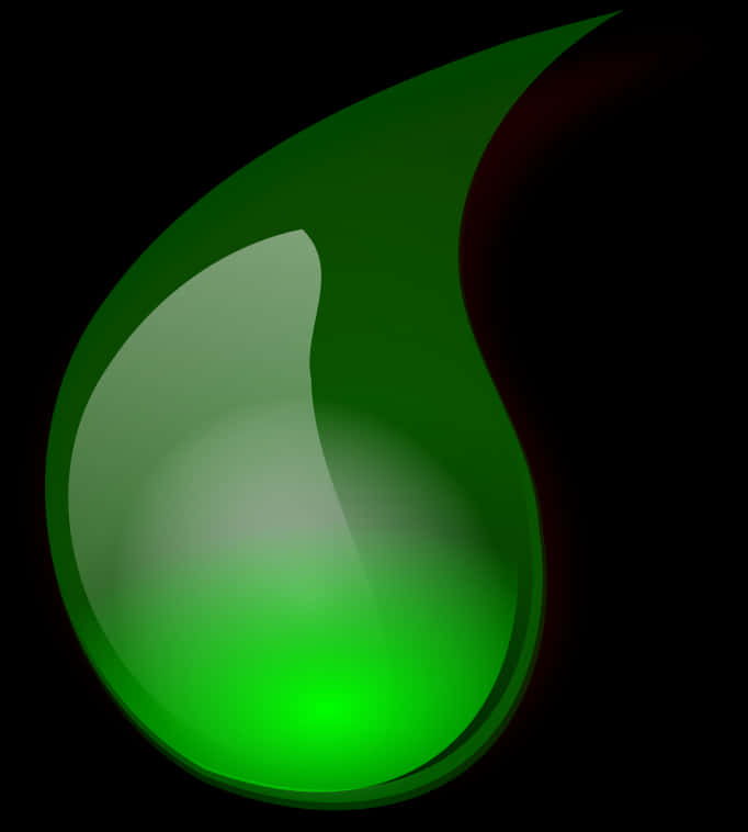 Green Tear Drop Illustration PNG