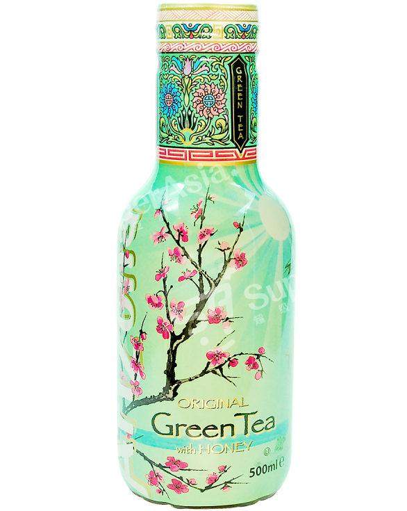 Green Teawith Honey Bottle PNG