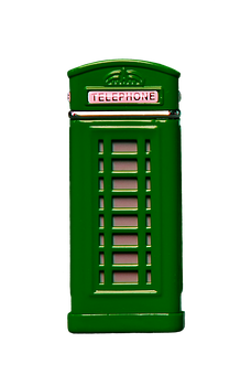 Green Telephone Booth PNG