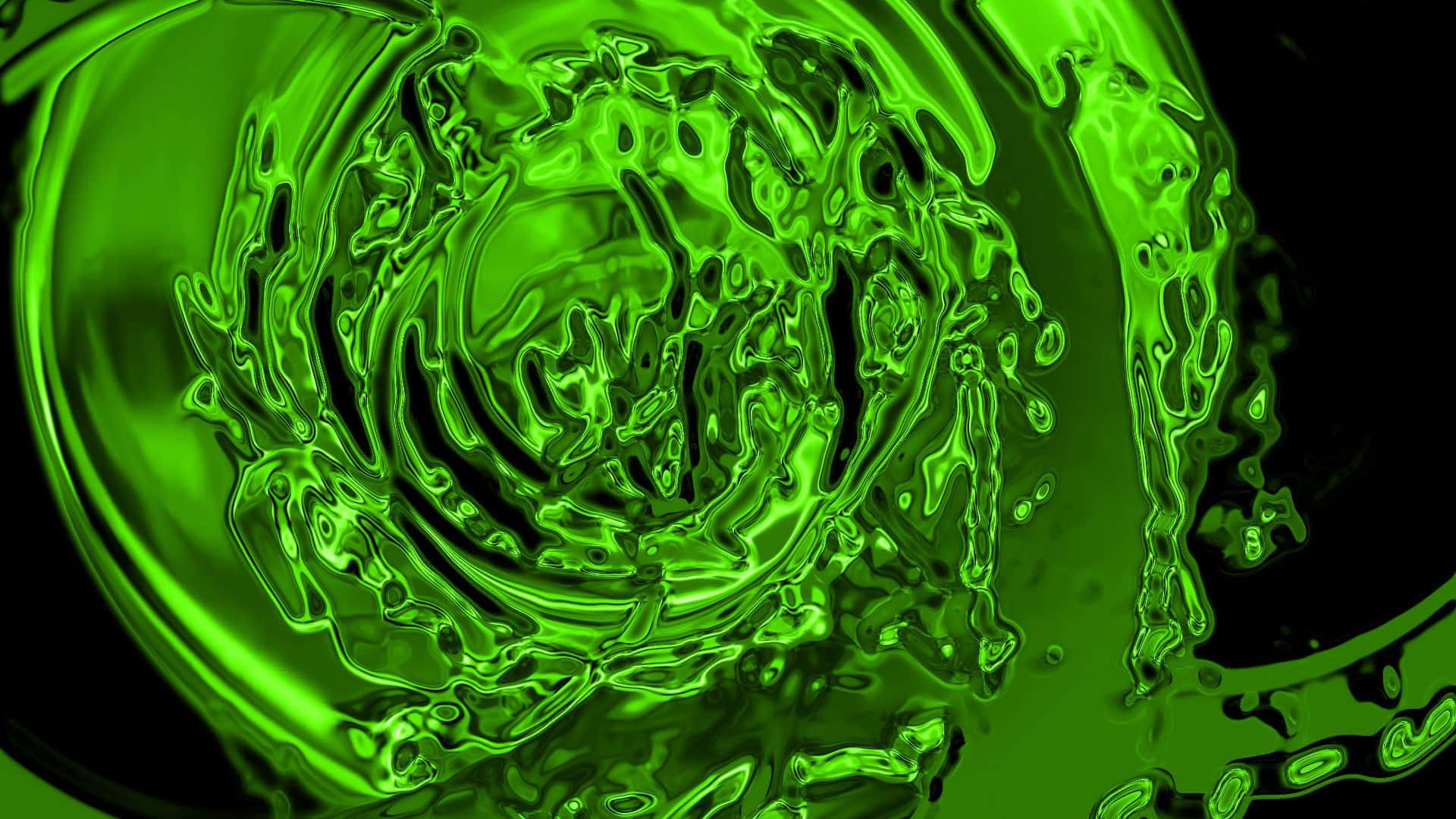 Aesthetic Green Liquid Texture Background
