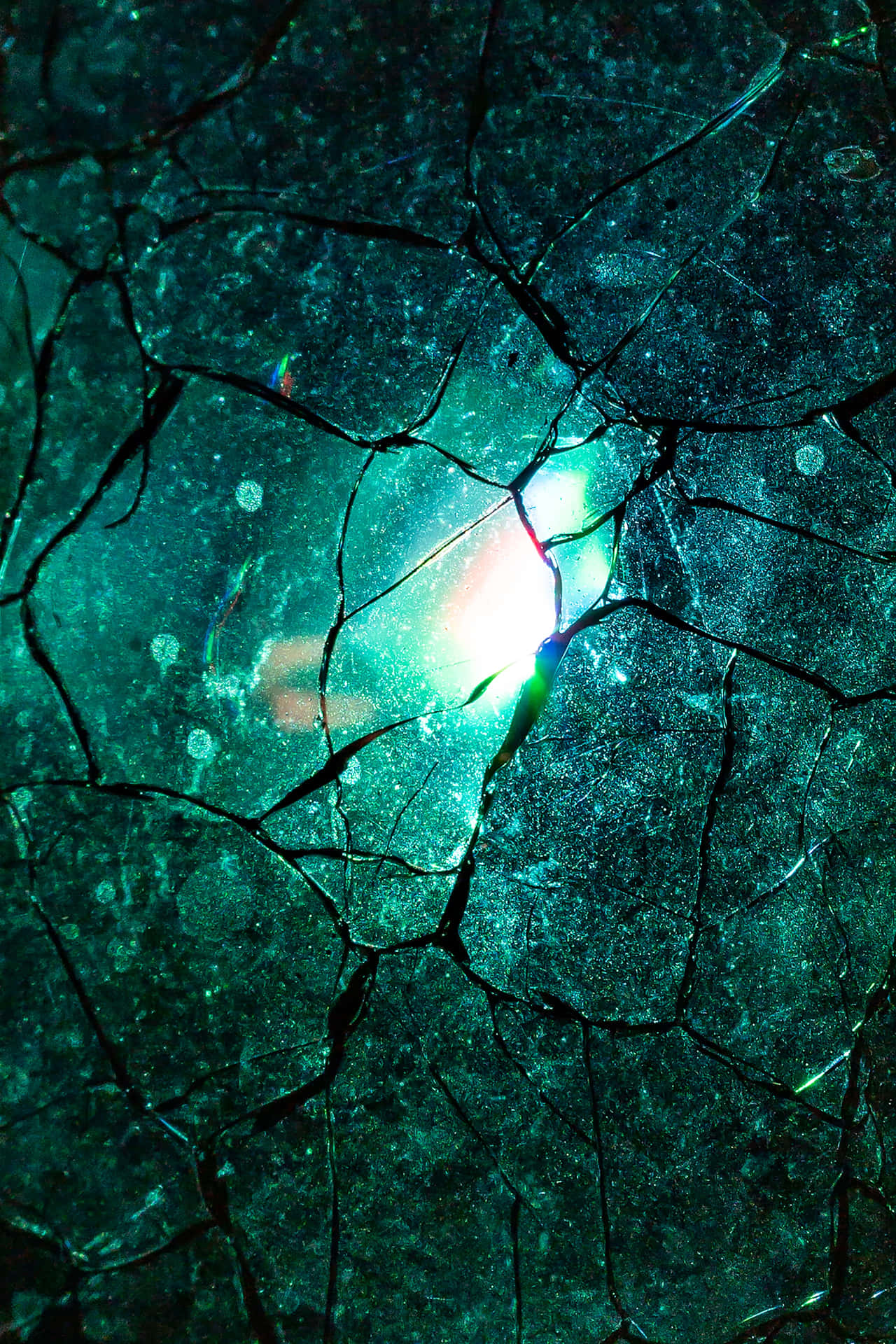 Hermosofondo De Textura De Vidrio En Tonos Azul Verdoso.