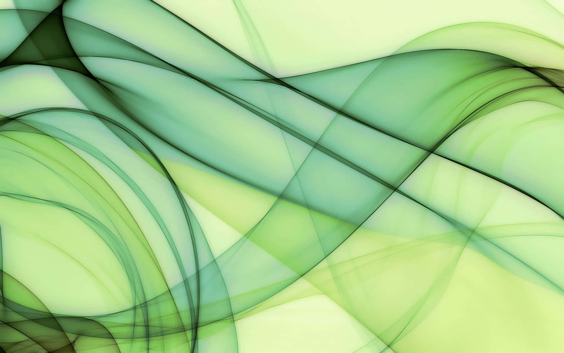 Konstnärligtabstrakt Grön Kurvor Och Linjer Texturtapet