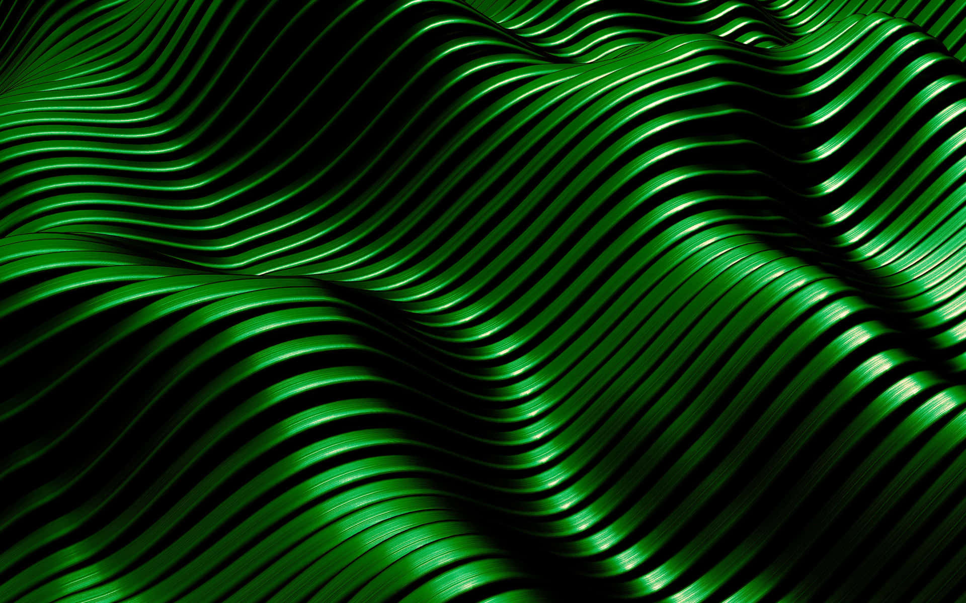 Artistic Green Metallic Wave Texture Background