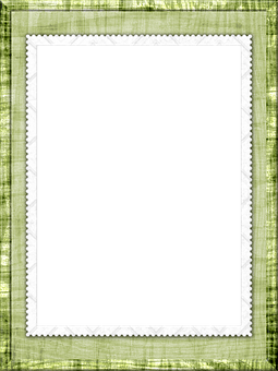 Green Textured Scrapbook Frame PNG
