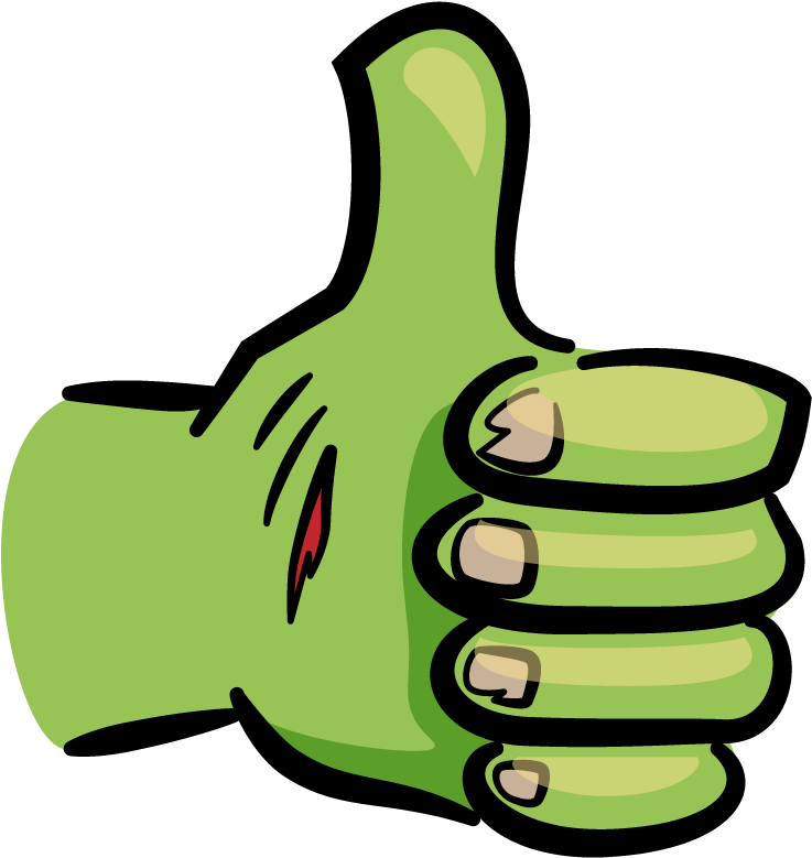 Green Thumbs Up Cartoon Emoji.png PNG