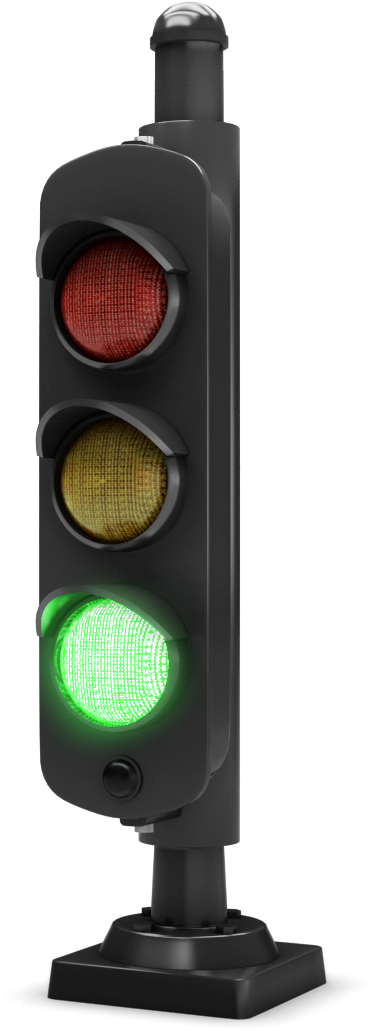 Green Traffic Light Illuminated PNG