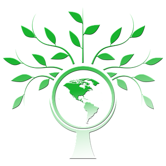 Green Tree Earth Concept PNG