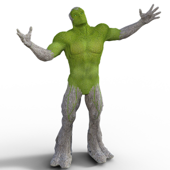 Green_ Tree_ Humanoid_ Character PNG