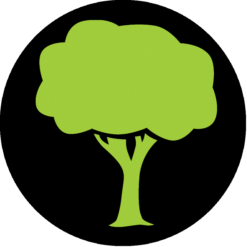 Green Tree Icon Dark Background PNG