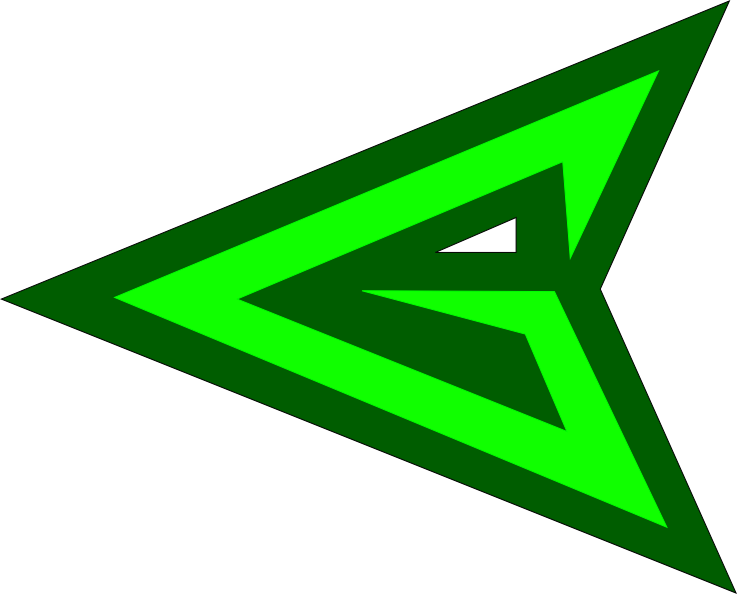 Green Triangle Superhero Logo PNG