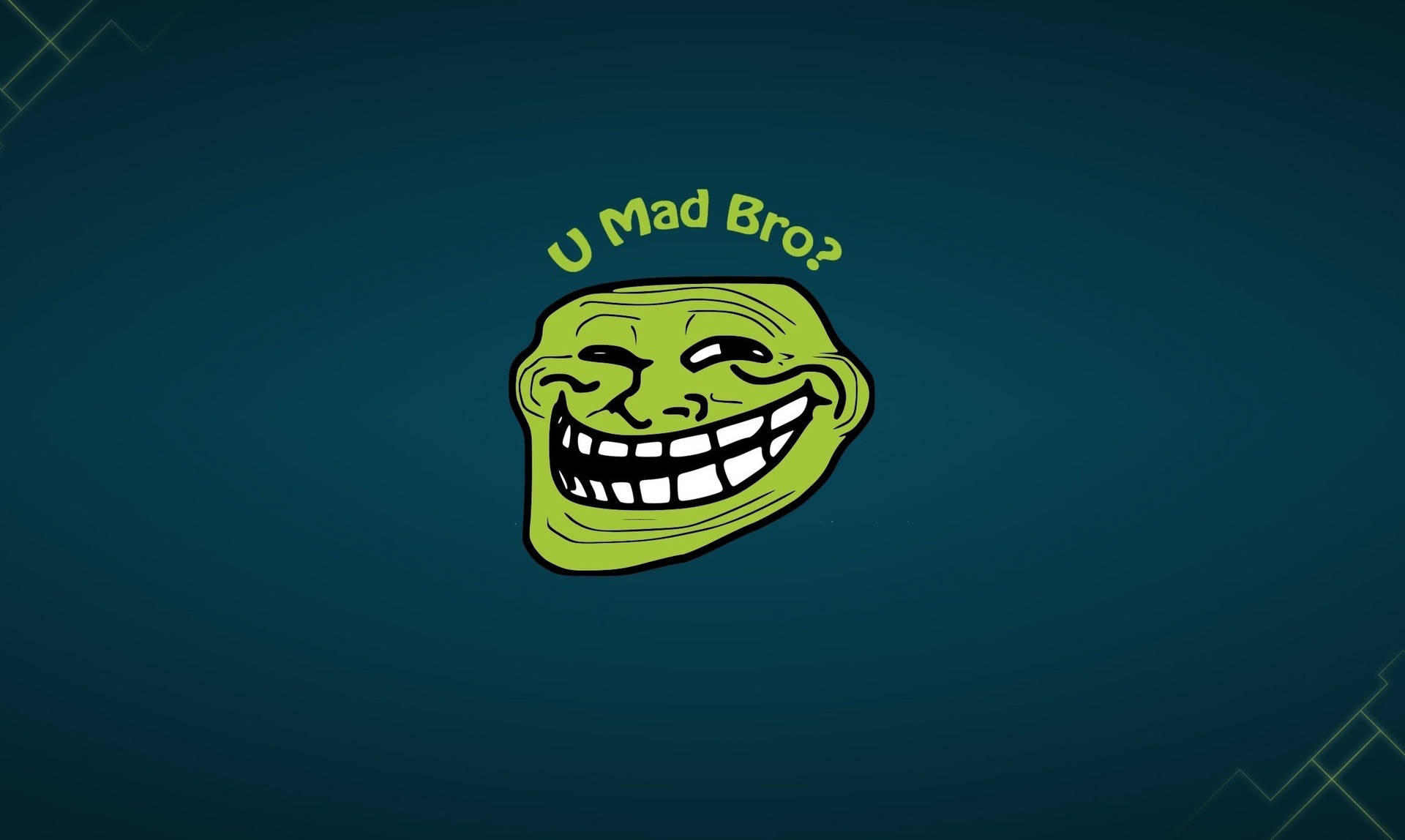 Green Trollface meme that says 