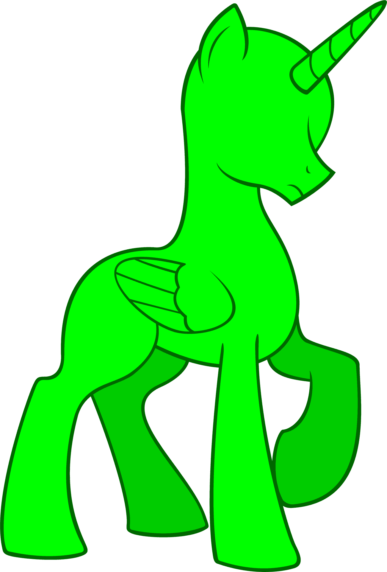 Green Unicorn M L P Base PNG