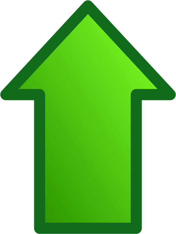 Green Upward Arrow Clipart PNG