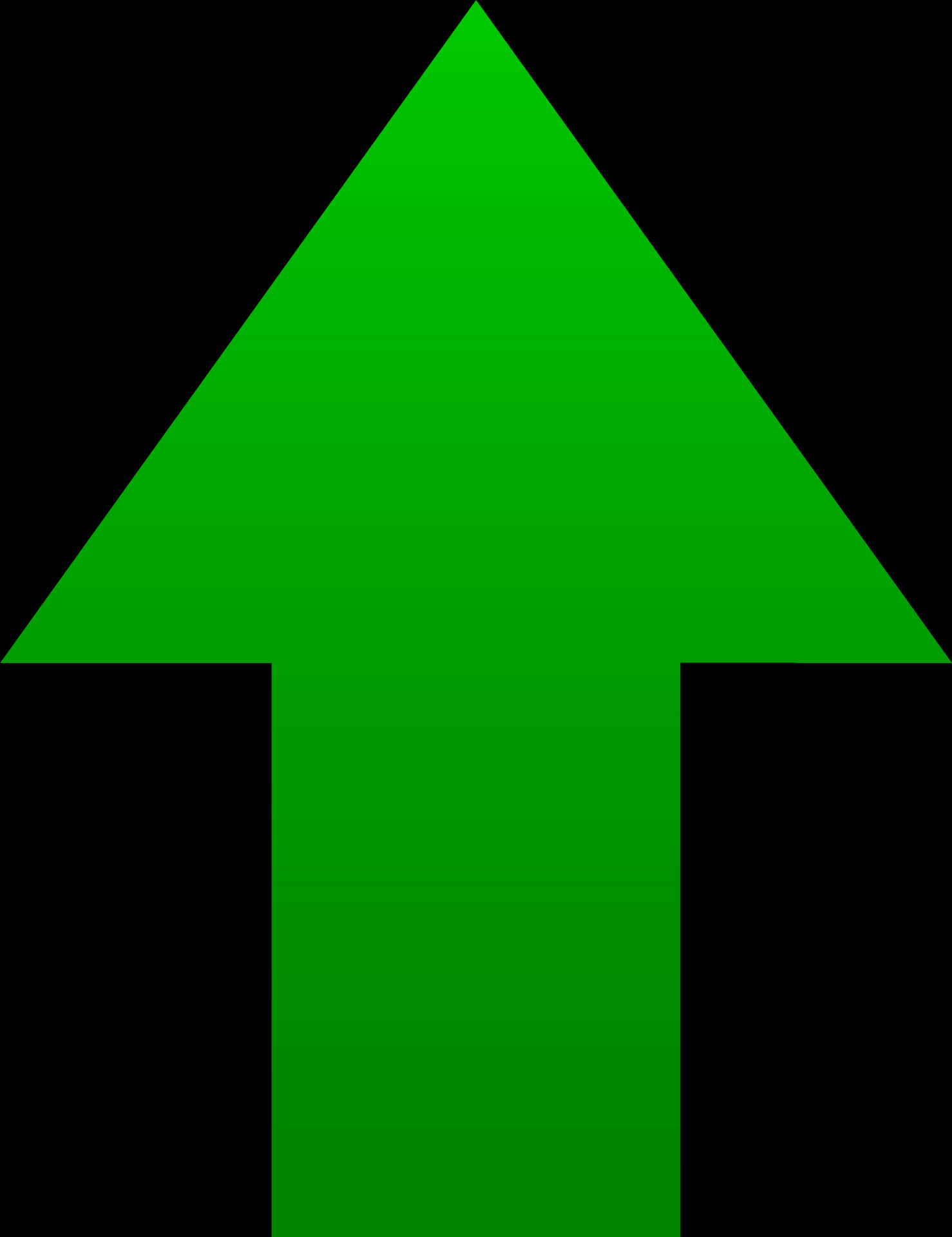 Green Upward Arrow Graphic PNG