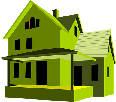 Green Vector House Illustration PNG