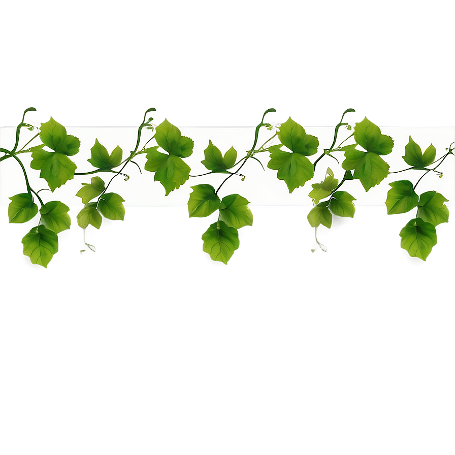 Green Vine Over White Stripe PNG