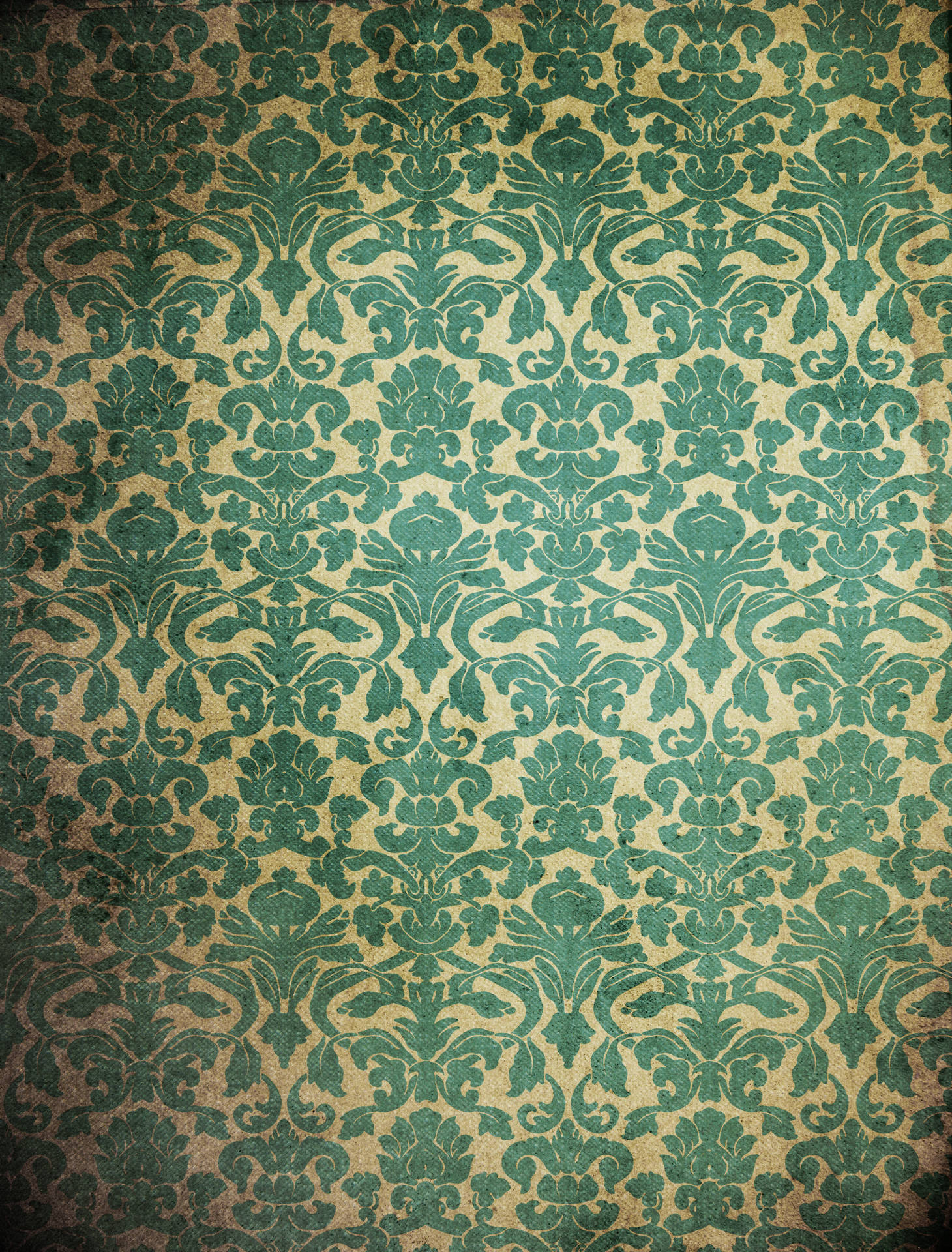 Green Vintage Old Paper Wallpaper