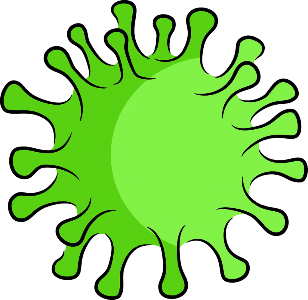 Green Virus Illustration PNG