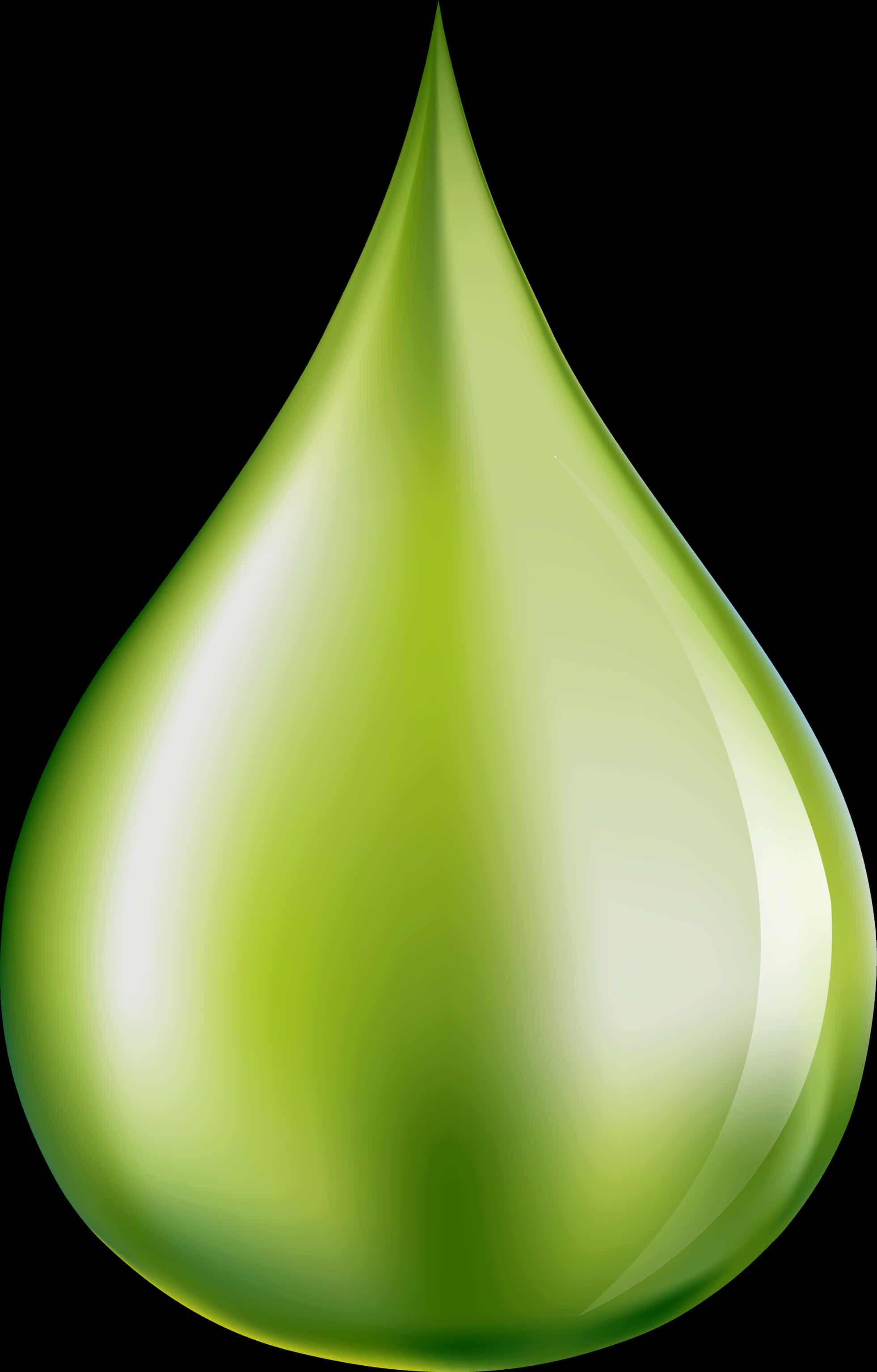 Green Water Drop Graphic PNG