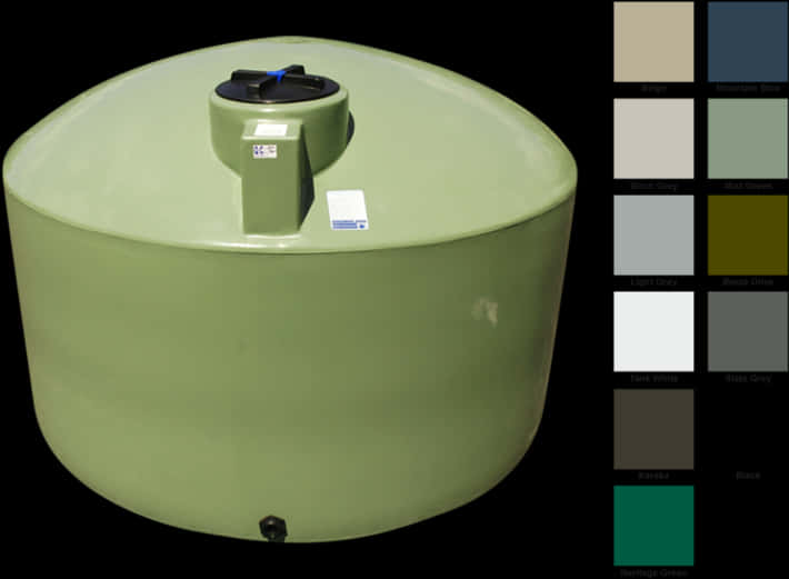 Green Water Tankwith Color Swatches PNG