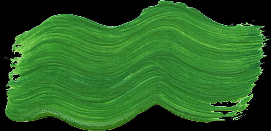 Green Wavy Brush Stroke PNG