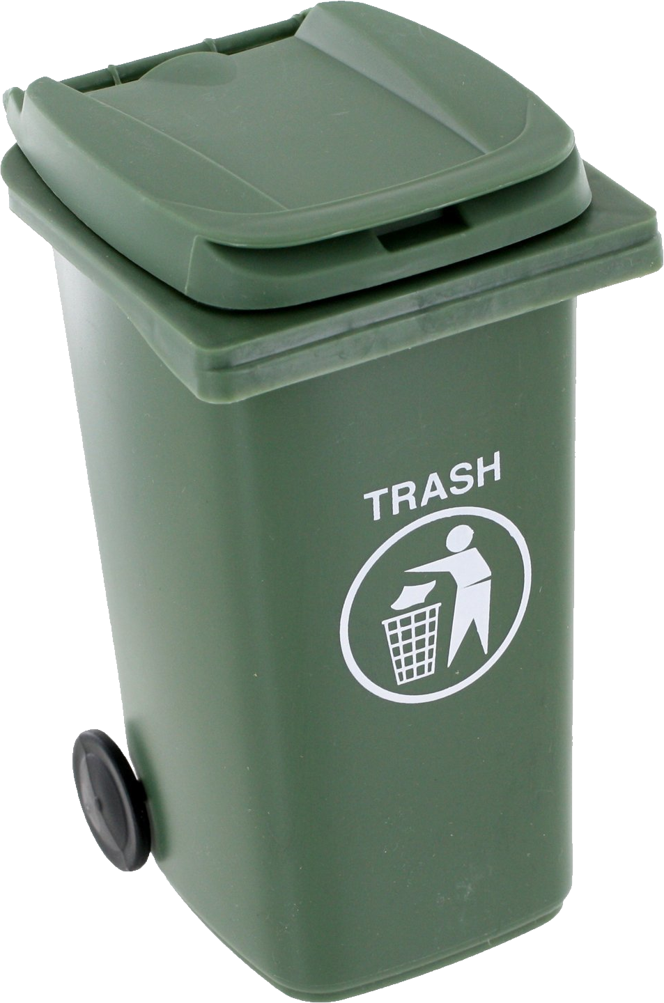 Download Green Wheeled Trash Bin | Wallpapers.com