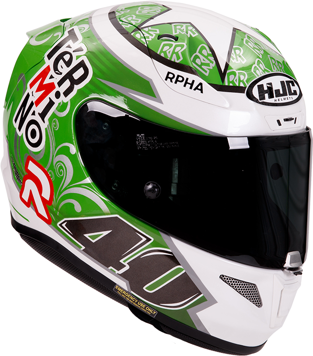 Green White Motorcycle Helmet PNG