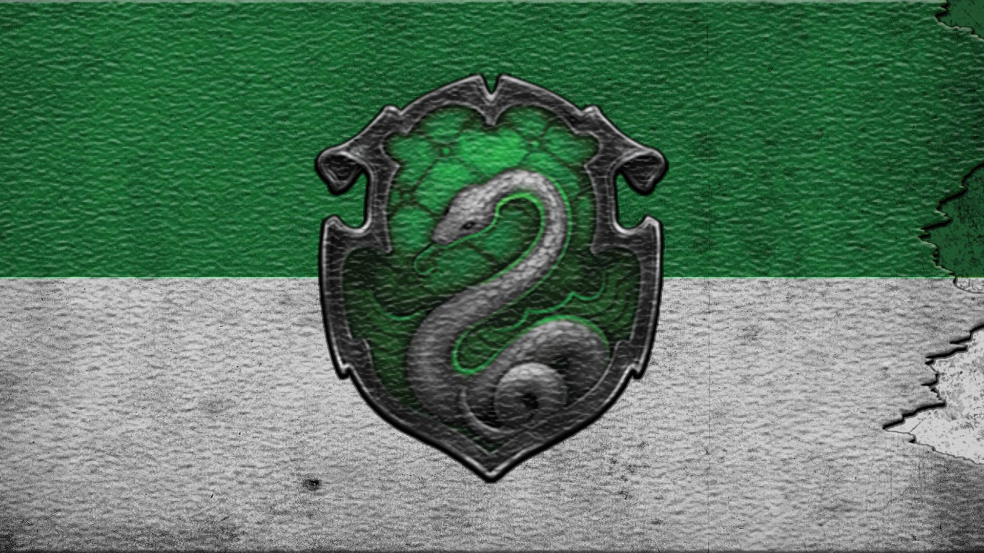 Green White Slytherin Logo