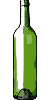Green Wine Bottle Silhouette PNG