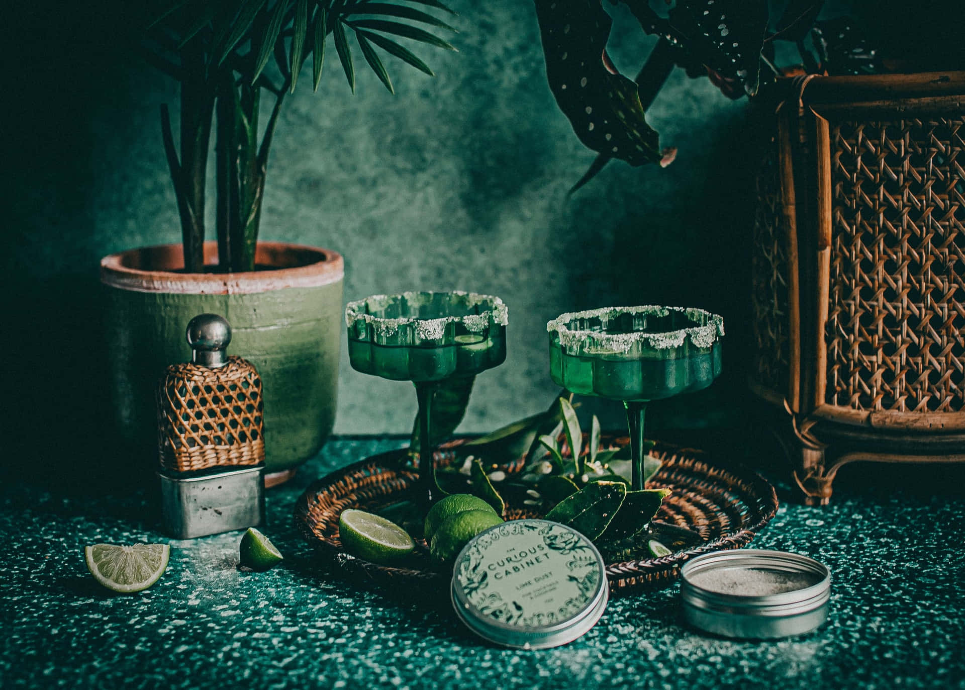 Green Witch Aesthetic Altar Wallpaper