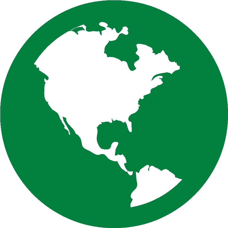 Green World Map Graphic PNG